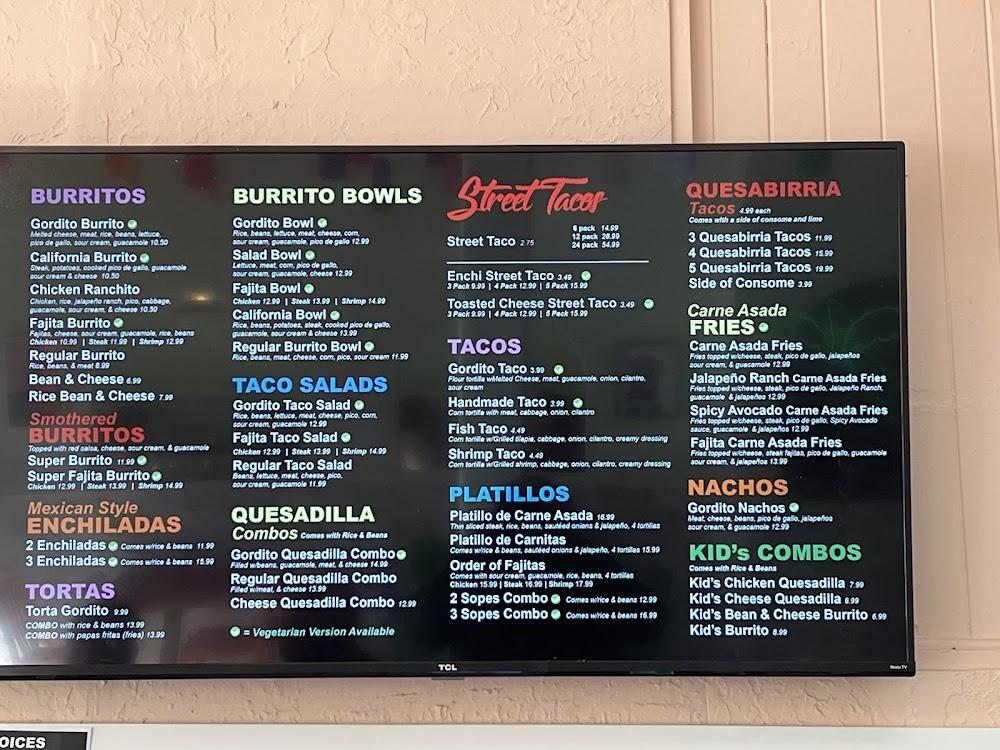 El Gordito Feliz Menu image 1